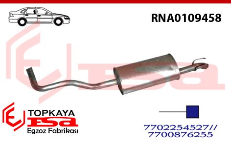 Renault R9 Rnı Arka Susturucu Borulu 1.4 / 1.6İ Sedan / Benzinli 1998 > 2000
