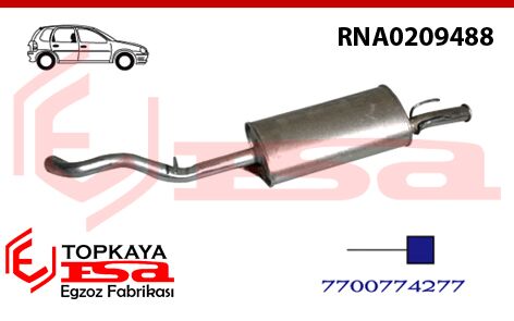 Renault R11 Gts Arka Susturucu Borulu 1.4 Benzinli / 1.6 Dsl 1984 > 1995