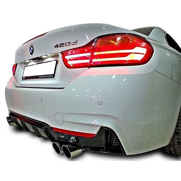 Bmw 4 Serisi F36 M Performance Çift Egzoz Çıkışlı Arka Tampon Difüzör