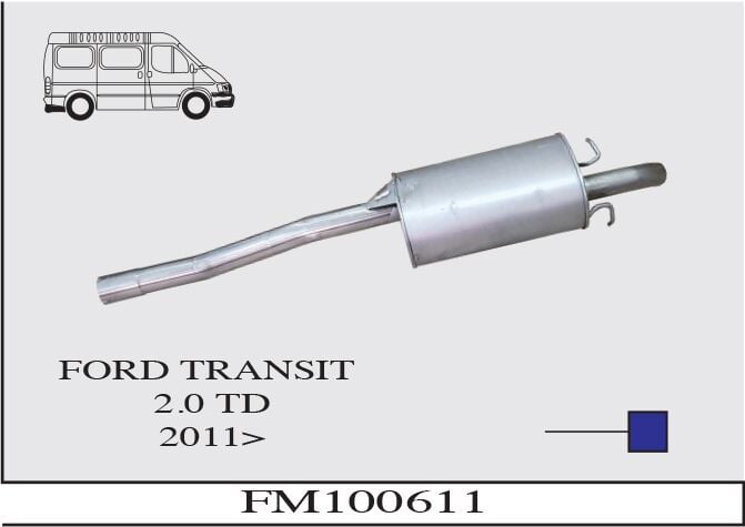 Ford Transit 2.0 Td Kısa Şase Arka Susturucu Borulu 2011>..