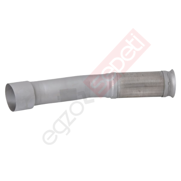 Mercedes Actros Boru, Egzoz Ön, E3, 9424904119 Ø120 Dkp, Spiral (K), Gri