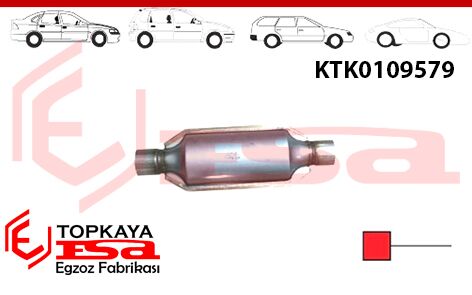 Katalitik Konverter Euro 3 Metal Oval