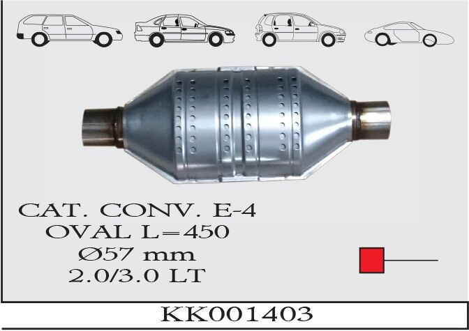 Katalitik Konverter Euro 4 Oval 2.0 / 3.0 Motorlar İçin