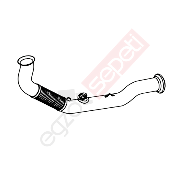 Volvo FL Boru, Egzoz Ön, E4, 20811553 Ø88,9 Alusi, Spiral (P),