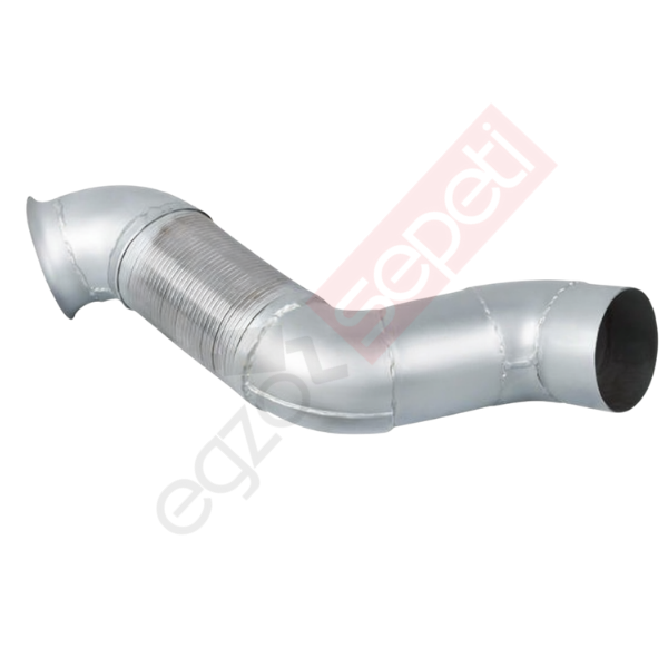 Mercedes Actros Boru, Egzoz Ön, E3, 9484904519 Ø127 Alusi, Spiral (P),