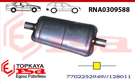 Renault R12 Orta Susturucu Baskılı 1970 > 2000