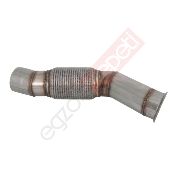 Mercedes Boru, Egzoz Ön, E6, 9604902420 Ø127 Inox, Flexli (Körük),