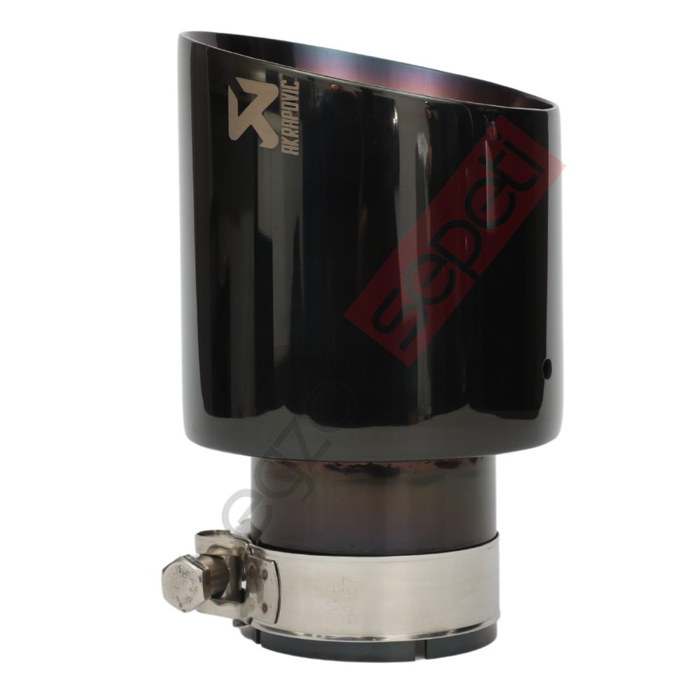 Akrapoviç Krom Egzoz Ucu 100 MM Parlak Siyah İthal Ürün