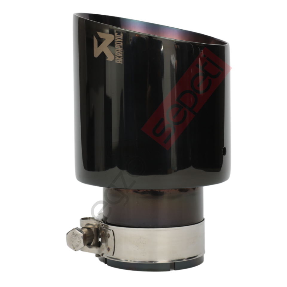 Akrapoviç Krom Egzoz Ucu 100 MM Parlak Siyah İthal Ürün