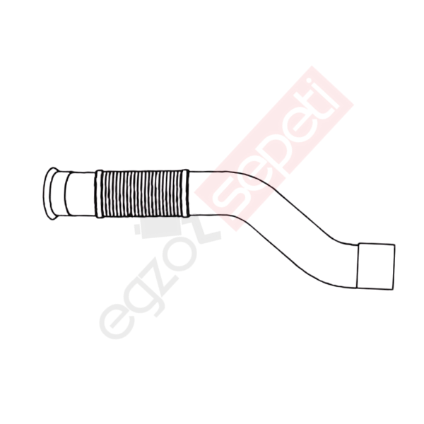 Mercedes Actros Boru, Egzoz Ön, E3, 9484903719 Ø120 Alusi, Spiral (P),