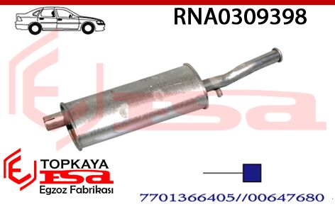 Renault R12 Tl Arka Susturucu Sedan 1.3 1970 > 1979