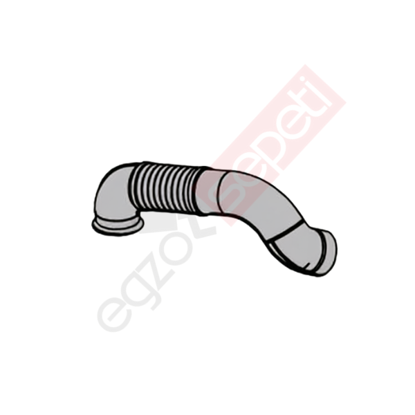 Mercedes Actros Boru, Egzoz Ön, E3, 9424902419 Ø127 Alusi, Spiral (K),