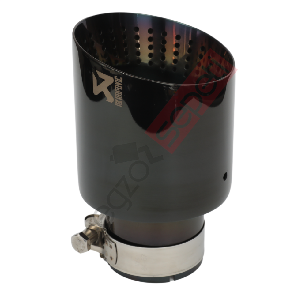 Akrapoviç Krom Egzoz Ucu 100 MM Parlak Siyah İthal Ürün
