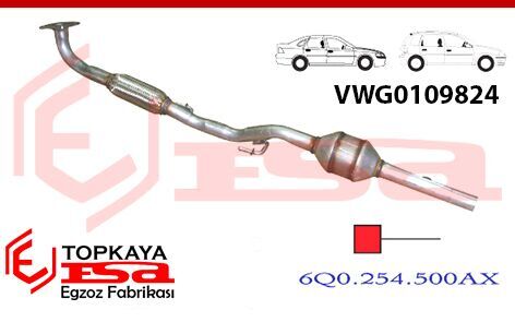 Seat Cordoba Ön Boru Katalitik Konverter Spiralli Euro 4 2001 > 2008