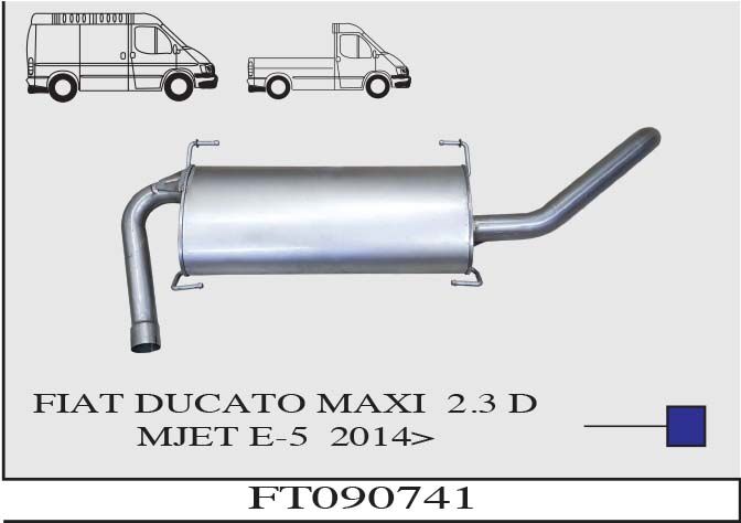Fiat Ducato Maxi 2.3 Dizel Euro 5 Multijet Arka Susturucu 2014>..