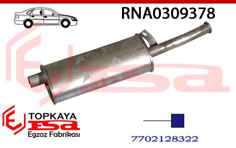 Renault R12 Ts / Gts Sedan Arka Susturucu 1980 > 1988