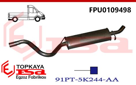 Ford Pick-Up P100 Arka Susturucu Borulu 1987 > 1992