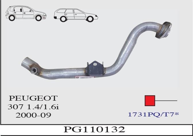 Peugeot 307 1.4İ /1.6 İ 8V Ön Boru 2000 > 2009
