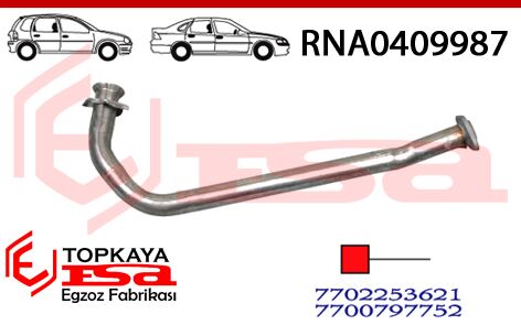 Renault R9 / R19 1.4 / 1.6 İe Ön Boru 1989 > 1992