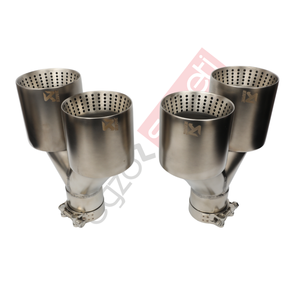 Akrapoviç Krom Egzoz Ucu 100 MM Takım Sag Ve Sol Gerçek Karbon Malzeme İthal Ürün