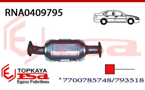 Renault R19 1.4 / 1.8 İe Katalitik Konverter Euro 2 1990 > 1996