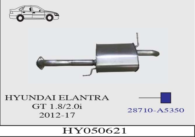 Hyundai Elentra Gt 1.8 / 2.0İ Arka Susturucu Borulu  2012 > 2017