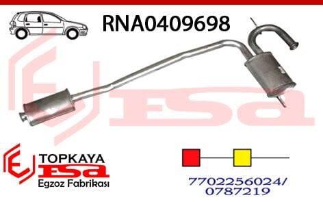 Renault R19 Orta Susturucu Borulu 1.4 / 1.6 Karbüratörlü Çift 1989 > 1992
