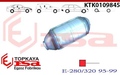 Mercedes E320 1995 > 1999 L=340 Mm Euro 3 Katalitik Konverter