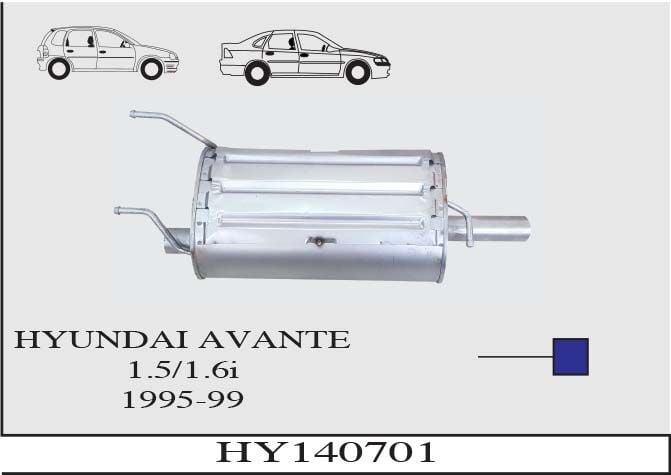 Hyundai Avente 1.5/1.6 Benzinli Arka Susturucu 1995 >1999