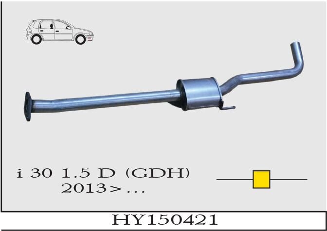 Hyundai İ-30 1.5 D Orta Susturucu Borulu (Gdh) Hb 2013>
