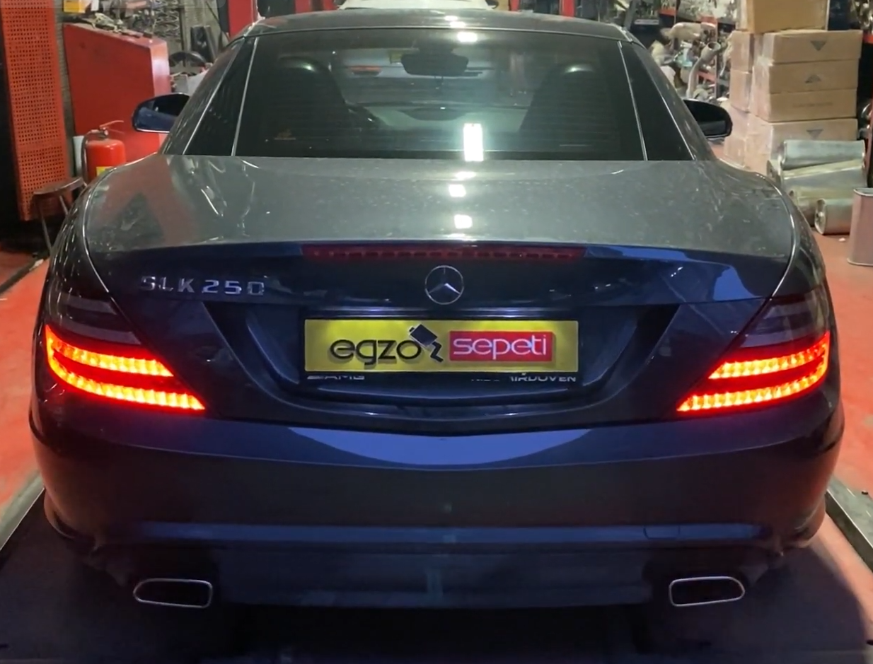 Mercedes SLK 250 1.8 Çift Varex Komple Krom 60 mm