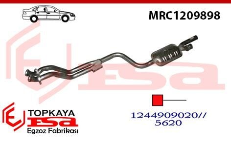 Mercedes E220 124 Kasa Ön Boru Susturucu Baskılı 1992 > 1995