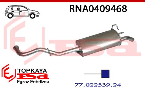 Renault R19 Arka Susturucu Borulu 1.4 Hb 1989 > 2000