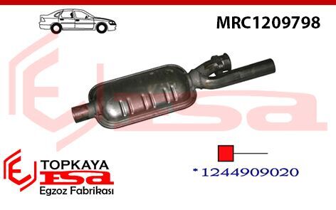 Mercedes E200 124 Kasa Ön Susturucu Baskılı Flanşlı 1992 > 1995