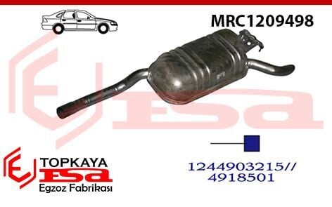 Mercedes E200 124 Kasa Arka Susturucu Borulu Baskılı 1992 > 1994