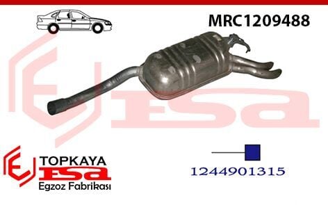 Mercedes E300 124 Kasa Komple Arka Susturucu Borulu Baskılı 1993 > 1995