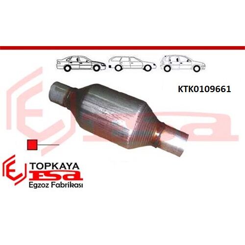 Yuvarlak Euro 4 Metal Katalitik Konverter