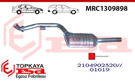 Mercedes E230 210 Kasa Ön Boru Susturucu Baskılı 1995 >..