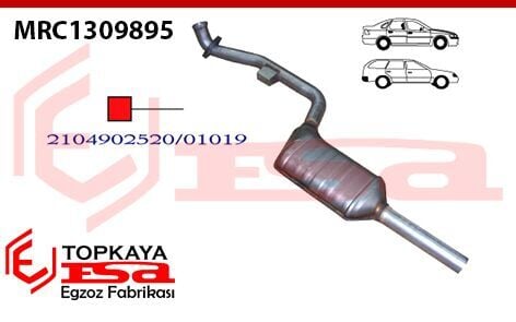 Mercedes E230 210 Kasa Ön Boru Katalitik Konverter Euro 3 1995 > 2001