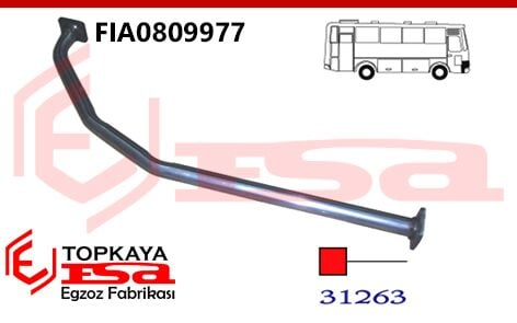 Fiat M23 Çift Flanşlı Ön Boru 1998 > ...