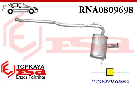 Renault R21 Optima Orta Susturucu Borulu Tek 1.7İ 1989 > 1994