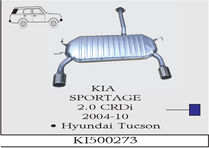 Kia Sportage 2.0 Crdı 2Wd Arka Boru Baskılı Çift Çıkış 2004 > 2010