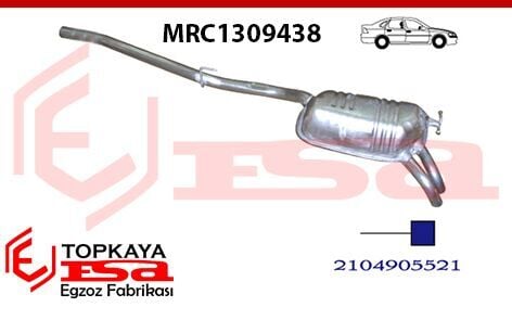 Mercedes E290 W210 Td Arka Susturucu Borulu Baskılı Tek Çıkış 1995 >..