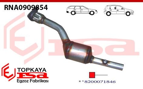 Renault Laguna 2 1.6 / 1.8İ Spiralli Katalitik Konverter Euro 4 2001 > 2006