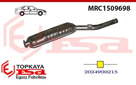 Mercedes C220 202 Kasa Orta Borulu Baskılı (Uzun) 1993 > 1995