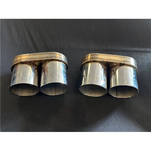 Çift Çıkış Kutulu M3 Egzoz Ucu 90 MM Sag Ve Sol Takım