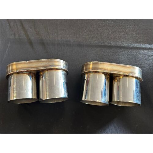 Çift Çıkış Kutulu M3 Egzoz Ucu 90 MM Sag Ve Sol Takım