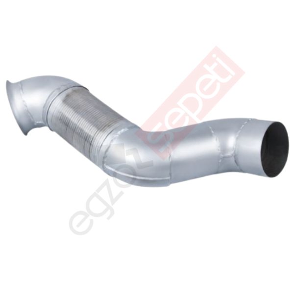 Mercedes Actros Boru, Egzoz Ön, E3, 9484904519  Ø127 Alusi, Spiral (P),