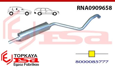 Renault Laguna 2 1.6 / 1.8 / 2.0İ 16V Orta Susturucu Borulu Hb / Sw 2001 > ...
