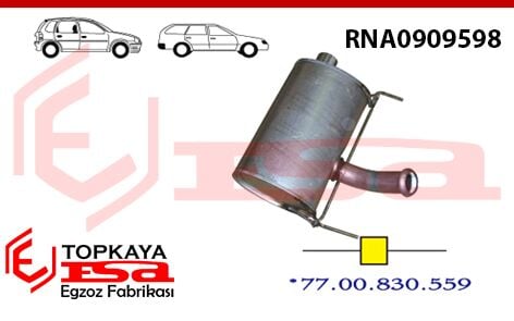 Renault Laguna 1 Orta Susturucu 1.6 / 1.8İ / 2.0İ 115Hp 1994 > 2001